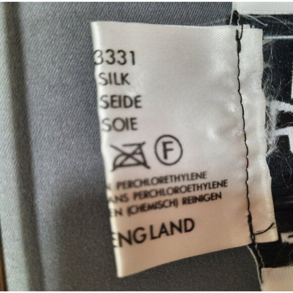 Vintage 80s Ann Green Art Deco Silk Sequined Top Pants Set Black Silver Womens L - Picture 10 of 10